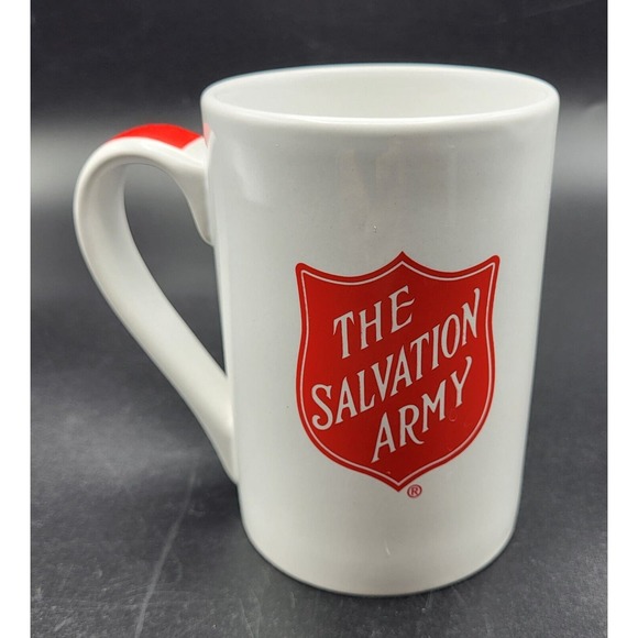 The Salvation Army Ceramic Mug White & Red 14 Ounce Capacity 5" Tall - Picture 2 of 7